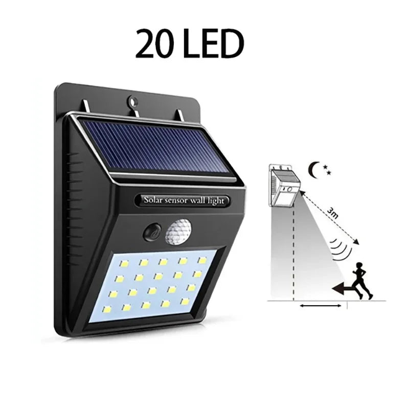 30 LED Solar Lights PIR Motion Sensor Wall Light Solar Outdoor Light Waterproof Solar Powered Sunlight Garden Decor Street Lamp