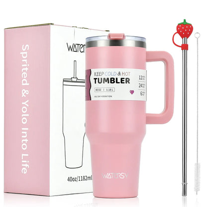 30Oz/40Oz Stainless Steel Tumbler Large Capacity Thermal Bottle Double Vacuum Flasks Keep Cold Thermos Cup DIY Gift Mug