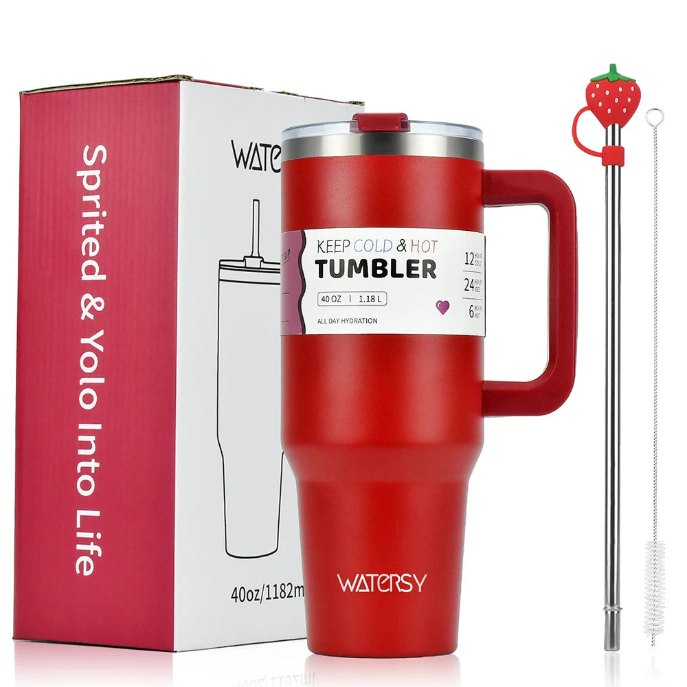 30Oz/40Oz Stainless Steel Tumbler Large Capacity Thermal Bottle Double Vacuum Flasks Keep Cold Thermos Cup DIY Gift Mug