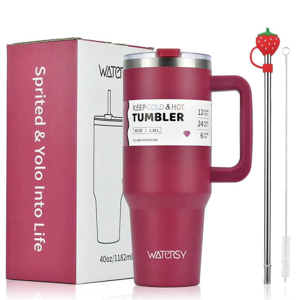 30Oz/40Oz Stainless Steel Tumbler Large Capacity Thermal Bottle Double Vacuum Flasks Keep Cold Thermos Cup DIY Gift Mug