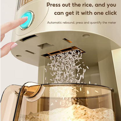5/10KG Sealed Rice Bucket Automatic Cereal Dispenser Storage Box with Lid and Cups Moisture-Proof Grain Cereal Storage Container