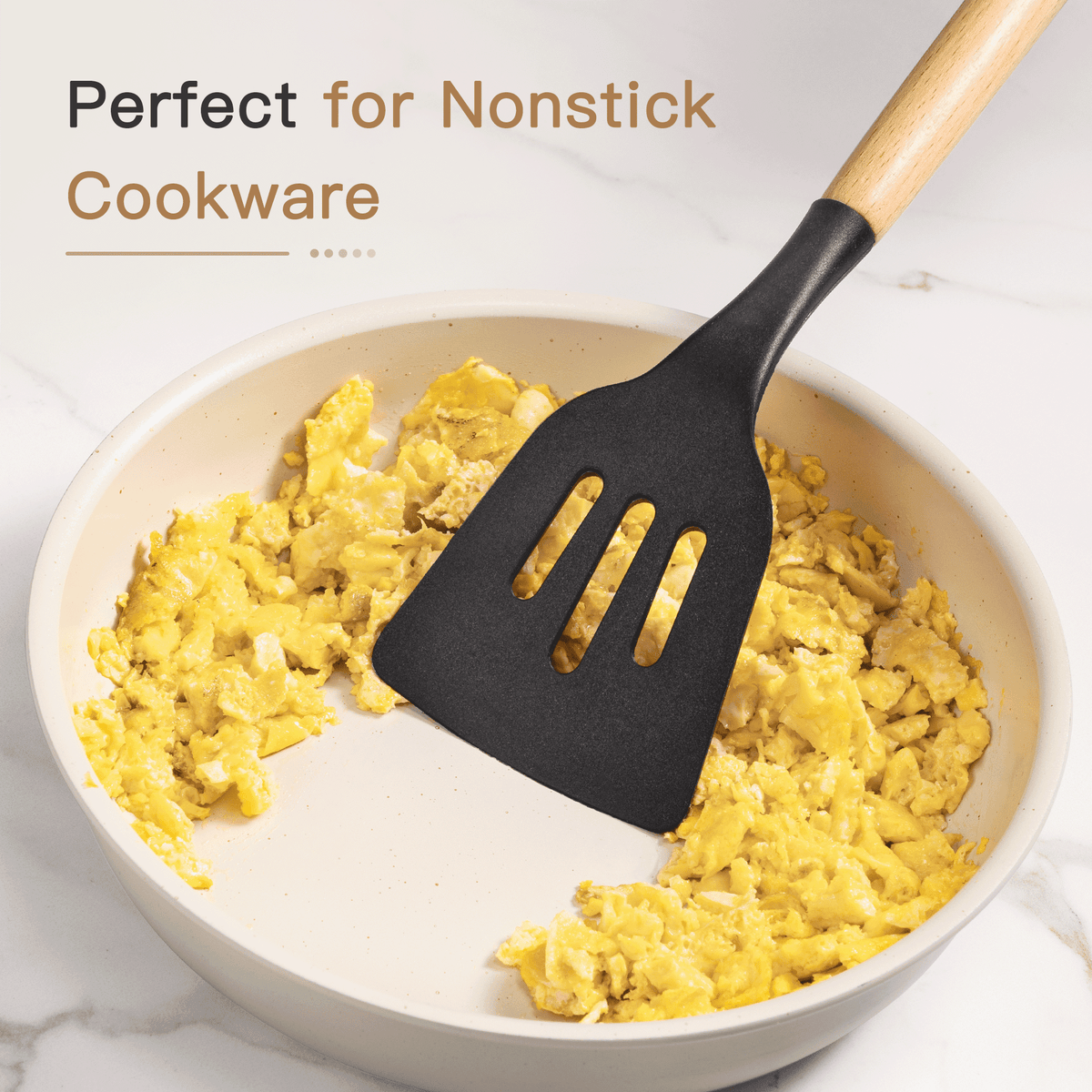 Silicone Cooking Utensils Set, 38 PCS Kitchen Utensils Set for 446°F Heat Resistant, Food Grade Utensil Sets with Wooden Handle, Kitchen Gadgets for Nonstick Cookware BPA Free (Black)