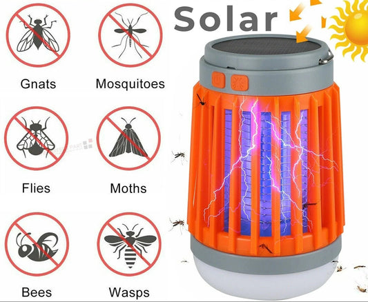 Solar USB Mosquito Killer Light Electronic Fly Bug Insect Zapper Trap Pest Lamp