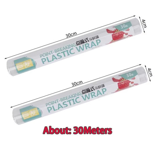 Plastic Wrap Dispenser 3In1 Magnetic & Self Adhesive Cling Film Dispenser Cutter Kitchen Tool Aluminum Foil Baking Paper Cutter