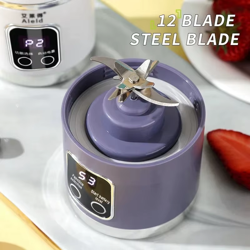Blender Juicer Portable Electric Juicer 450Ml 8 Blades Travel Juicer Machine Chargeable Shakes Smoothie Blenders Fresh Juice Cup