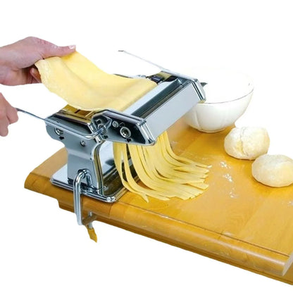 Kitchen Gadgets Pasta Maker Adjustable Thickness Settings 2-In-1 Noodle Maker Machine with Rollers and Cutter