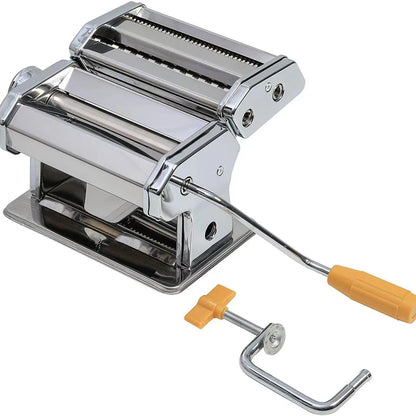 Kitchen Gadgets Pasta Maker Adjustable Thickness Settings 2-In-1 Noodle Maker Machine with Rollers and Cutter