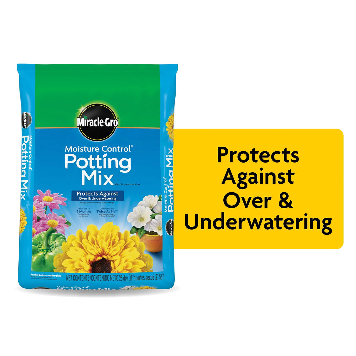 Moisture Control Potting Mix, for Container Plants, 25 Qt.