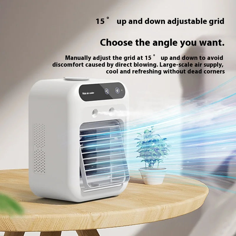 Rechargeable Mini Air Conditioner Portable Water Cooling Fan Humidifier Purifier Desktop Air Cooler Fan for Office Desktop