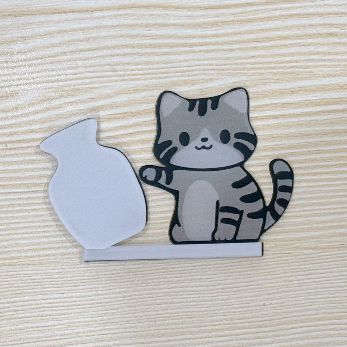 Cat Pushing Vase Refrigerator Magnets Home Decor Fridge Magnet Cat Whisker Collection Memorial Box Home Office Decor for Gift