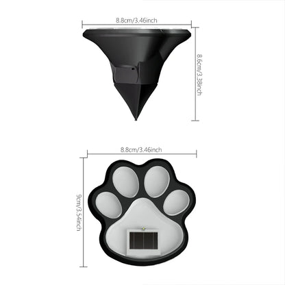 4PCS Dog Claw Solar Outdoor Light LED Energy Saving Lawn Lamp Animal Landscape Lighting for Garden Patio Stairway Camping Decor
