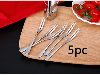 Portable Fork and Spoon Cutlery Set 304 Stainless Steel Cutlery with Swan Rack Table Fork and Spoon Storage Rack Cutlery Set