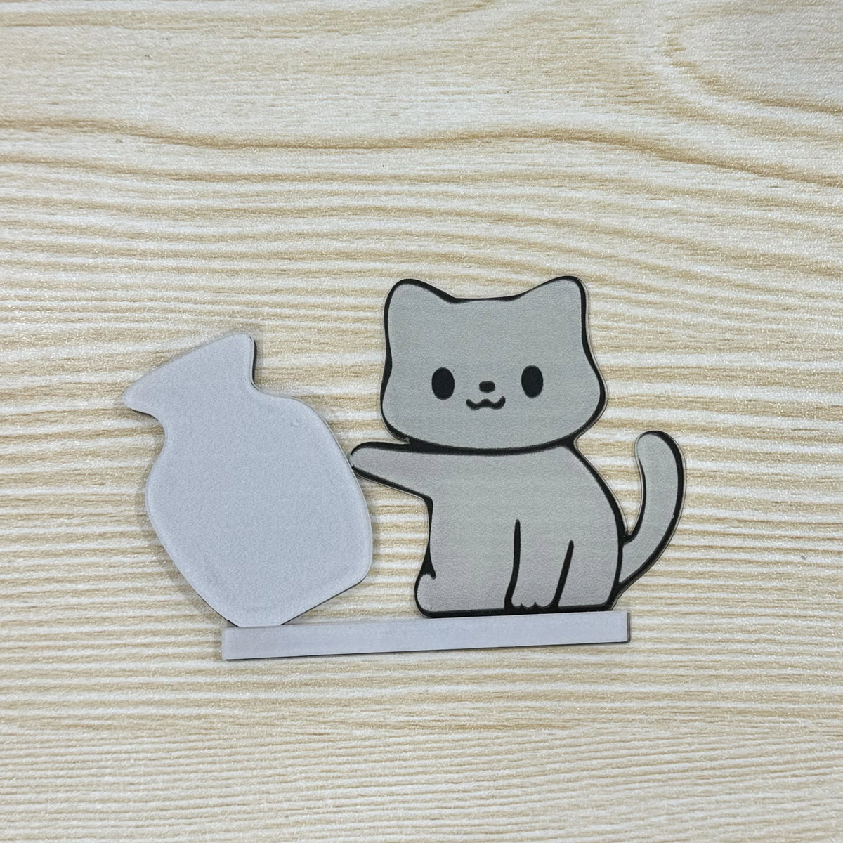 Cat Pushing Vase Refrigerator Magnets Home Decor Fridge Magnet Cat Whisker Collection Memorial Box Home Office Decor for Gift