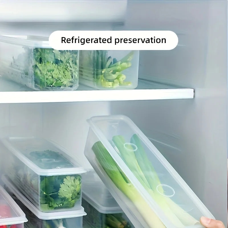 Refrigerator Fresh-Keeping Organizer Boxes Vegetable Fruit Fresh-Keeping Food Preservation Boxes Transparent Sealed Storage Box