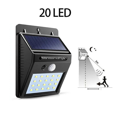30 LED Solar Lights PIR Motion Sensor Wall Light Solar Outdoor Light Waterproof Solar Powered Sunlight Garden Decor Street Lamp