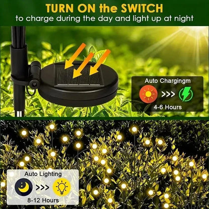 Outdoor Lights Solar Lawn Lamp Garden Lamp LED Wind-Driven Firefly Ground Plug Lamp for Garden Lawn Landscape Holiday Light