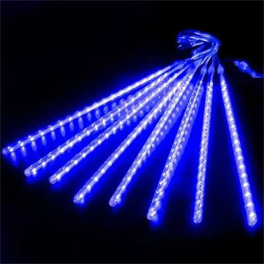 Outdoor LED Meteor Shower Lights Falling Rain Drop Fairy String Light Waterproof for Christmas Party Garden Holiday Decorations