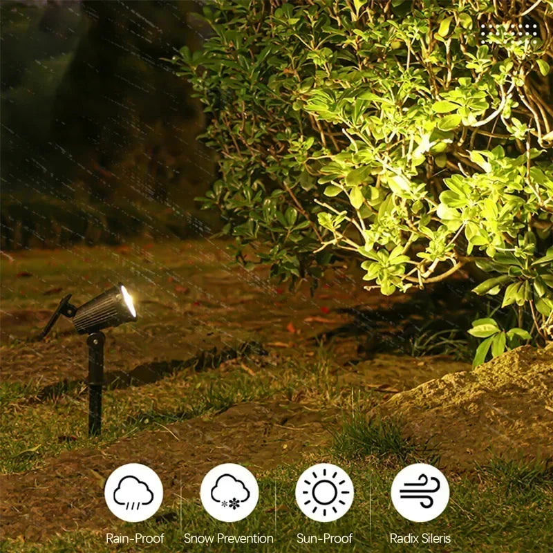 9 Leds Solar Spotlights,Outdoor IP65 Waterproof,Spot Lights,Brightness Adjustable for Garden Backyard Driveway Patio Law Decor