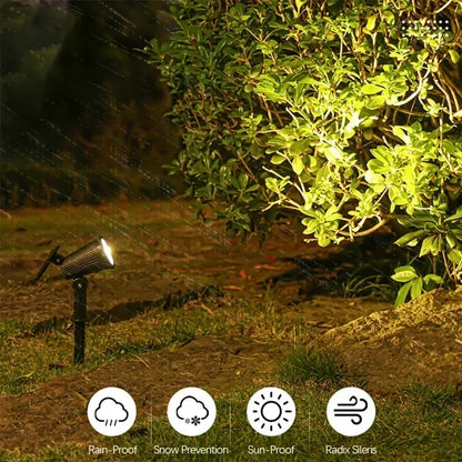 9 Leds Solar Spotlights,Outdoor IP65 Waterproof,Spot Lights,Brightness Adjustable for Garden Backyard Driveway Patio Law Decor