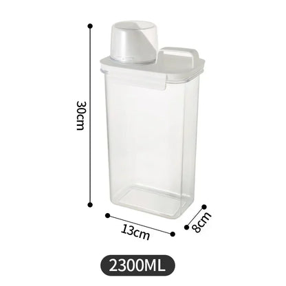 1100/1800/2300Ml Reusable Laundry Detergent Dispenser, Sealed Storage Container for Grain and Miscellaneous Grain Storage Tank