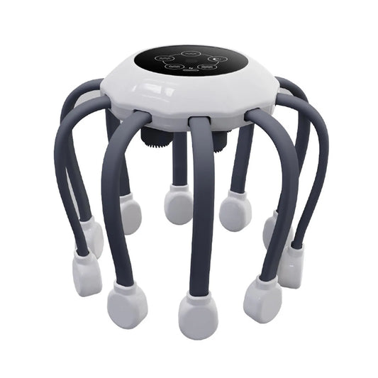 360° Electric Scalp Massager with 4 Contacts Automatic Vibration for Stress Relief & Head Relaxation