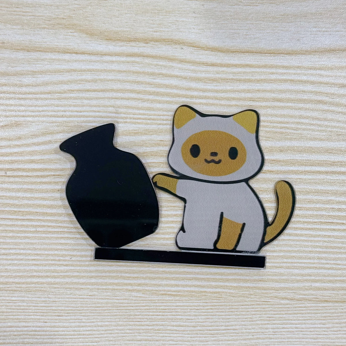 Cat Pushing Vase Refrigerator Magnets Home Decor Fridge Magnet Cat Whisker Collection Memorial Box Home Office Decor for Gift
