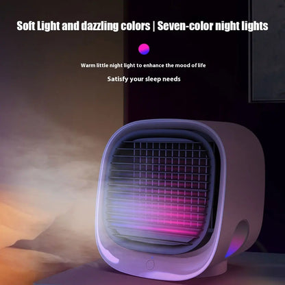 Portable Household Office Mini Desktop Air Conditioning Humidification Negative Ion USB Mini Water Air Cooler Fan