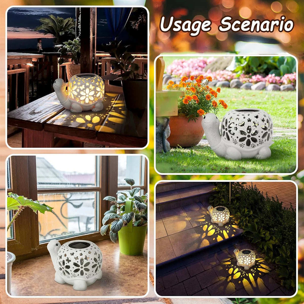 Solar Outdoor Statue Statue with Light Birthday Gift for Mom, Unique Female Gift, Garden Statue for Spring Decoration