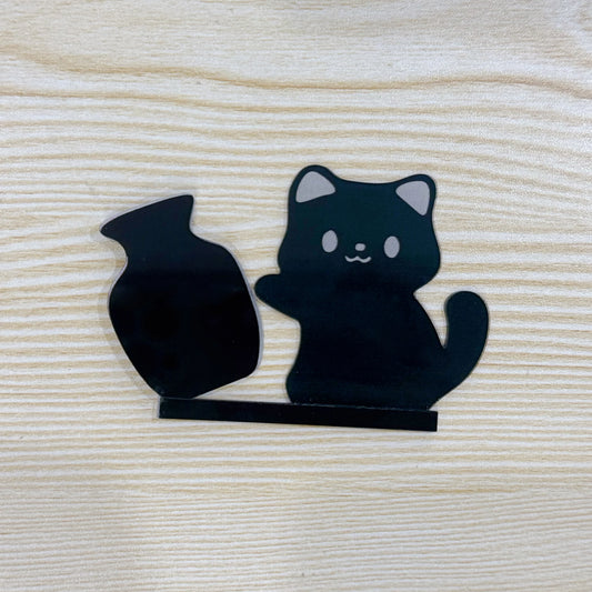 Cat Pushing Vase Refrigerator Magnets Home Decor Fridge Magnet Cat Whisker Collection Memorial Box Home Office Decor for Gift