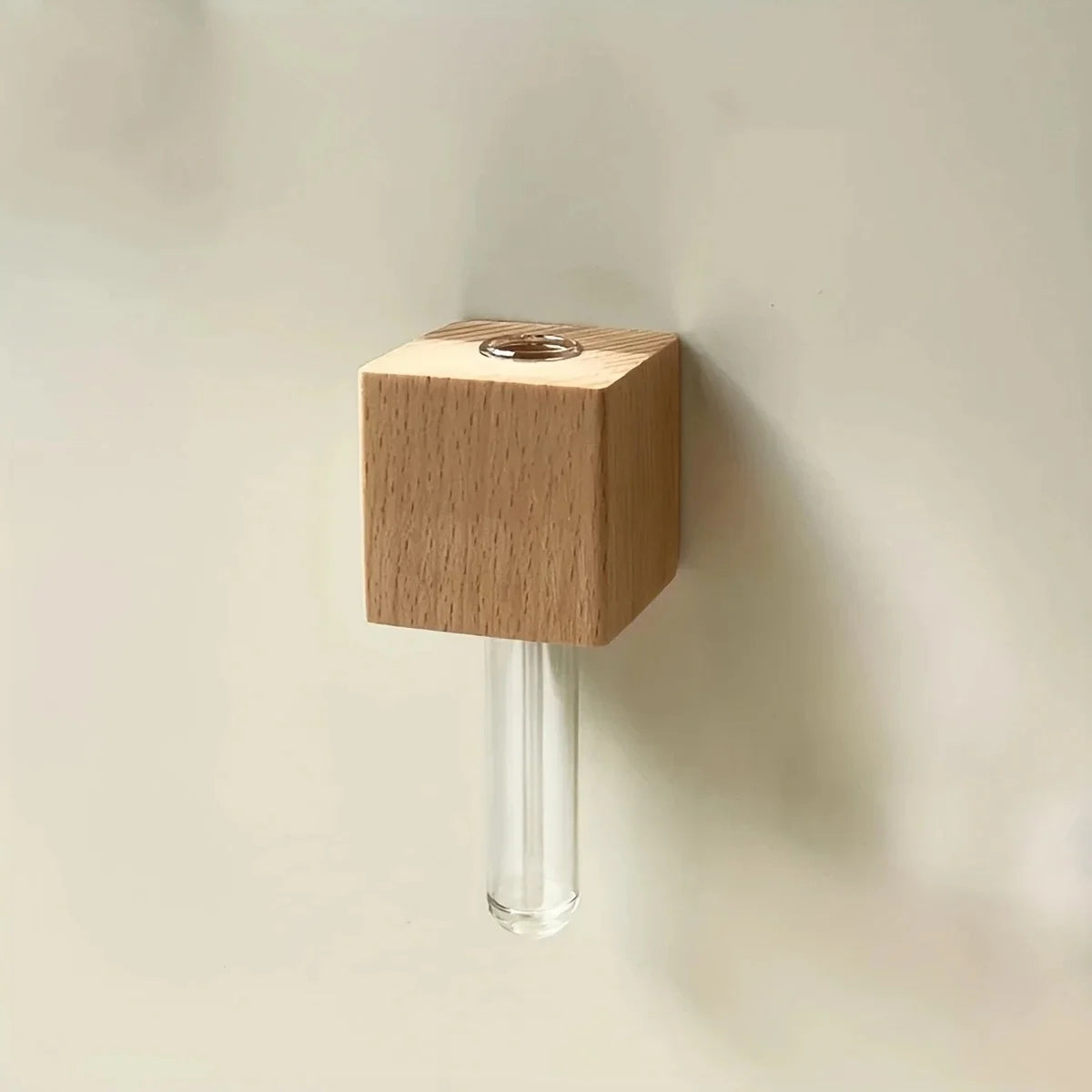 Solid Wood Magnetic Vase for Refrigerator Decoration Stylish French Country Design Refrigerator Magnet Fresh Flowers Home Decor