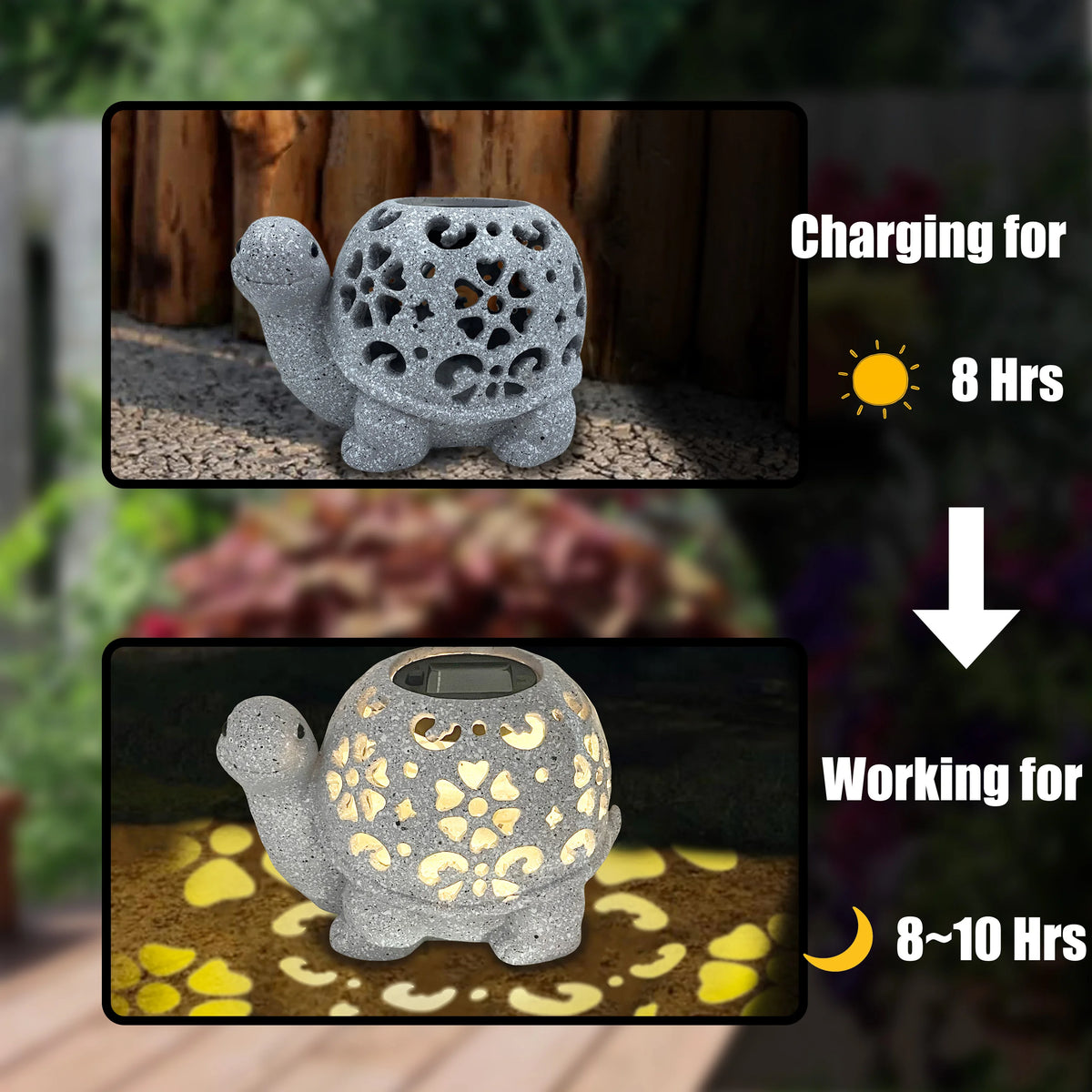 Solar Outdoor Statue Statue with Light Birthday Gift for Mom, Unique Female Gift, Garden Statue for Spring Decoration