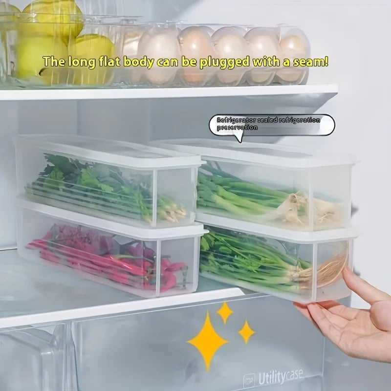 Refrigerator Fresh-Keeping Organizer Boxes Vegetable Fruit Fresh-Keeping Food Preservation Boxes Transparent Sealed Storage Box