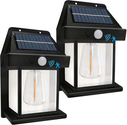 1/2/4/8 Solar Wall Lights IP44 Motion Sensor LED Lantern Wall Mounted Suitable for Outdoor Lighting on Courtyard Porch Decks