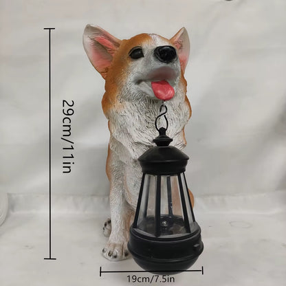 1 Pc Patio Decoration, Outdoor, Entrance Decoration. Garden, Villa Solar Simulation Puppy Decoration