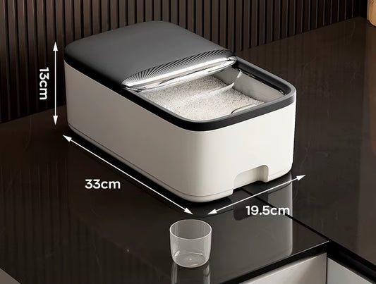 10KG Rice Storage Box Home with Lid Insect Proof Moisture Proof Rice Box Grain Sealed Jar Kitchen Container Storing Dry Grain