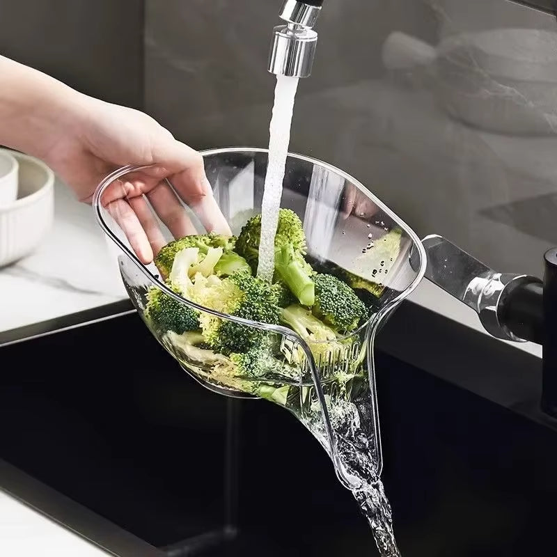 Multifunctional Drain Basket Drain Bowl Household Sink Vegetable Basin Kitchen Washing Fruit Plate Plastic