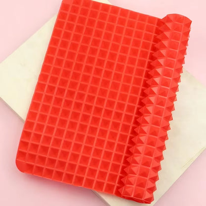 Silicone Pyramid Baking Mat for Oven Non-Stick Cooking Tray Reusable Heat-Resistant Grill Mat for Healthy Fat-Free Cooking